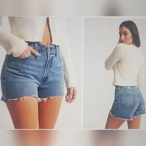 Abercrombie curve love high rise 4" mom short size 25